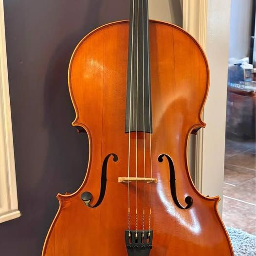 Eastman 100 full sized used cello outfit with bag and bow. Hard case available at an extra charge. This is a consignment instrument- please inquire for more information.